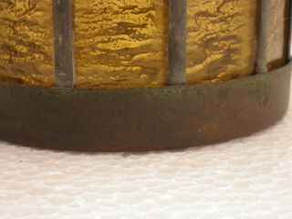 Antique Copper Leaded Glass Porch Globe - Shade