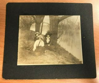 Lancaster,  Pa.  Rocky Springs Park (3) Unknown Women At Conestoga Antique Photo