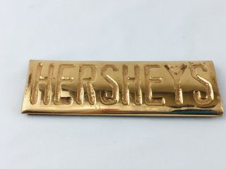 Vintage Hersheys Chocolate Bar Metal Paper Weight Heavy Rare