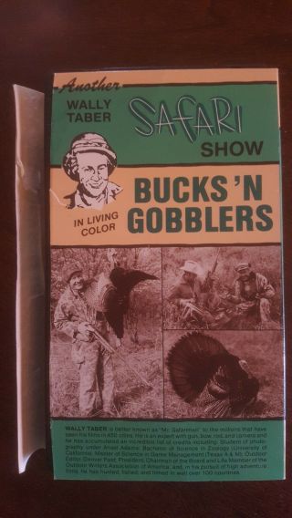 ULTRA RARE BUCKS AND GOBBLERS Another Wally Taber Safari Show VHS Video 2