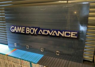 Nintendo Game Boy Advance Gameboy Promo Store Sign Display Kiosk Authentic Rare
