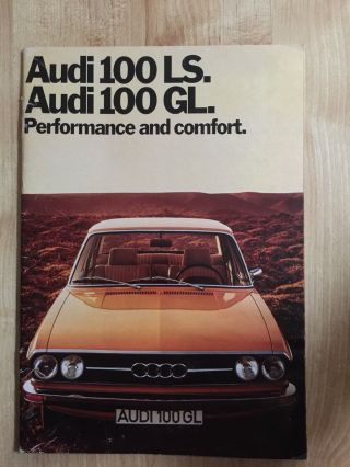 Rare Vintage Audi 100 Ls & Gl Car Sales Brochure