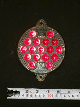 Antique Arrowlite Model 417 Cats Eye Safety Reflector Red Glass Marbles Model T