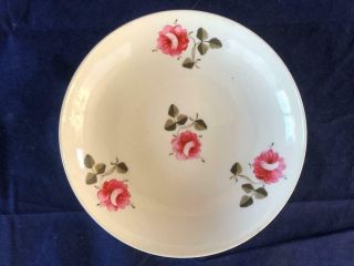Antique Early Derby Porcelain Hand Painted Roses Bowl.  C1820.
