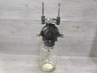 Antique Black Cast Iron Wall Mounted Hand Crank Coffee Grinder With Glass Jar 2