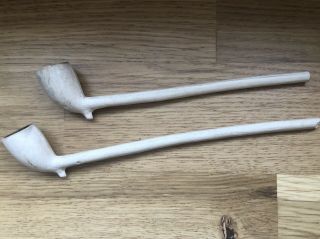 2 X Antique 18/19th Century Clay Pipes 3