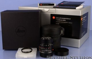 Leica 50mm Apo - Summicron - M F2 Asph Black Red Scale 11411 6bit Lens,  Bx Rare