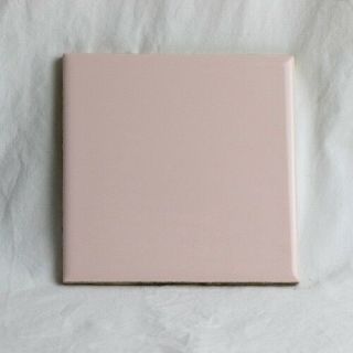 Vintage Florida Tile - Venetian Pink - Rare Retro Soft Baby Pink