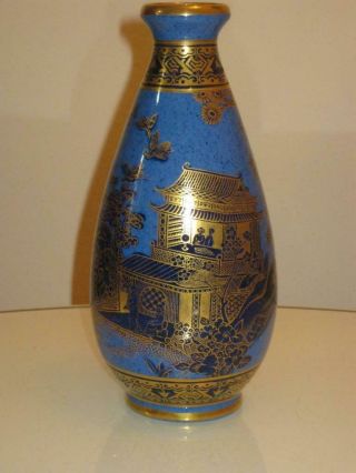 Stunning Antique Art Nouveau Staffordshire Porcelain Chinoiserie Vase