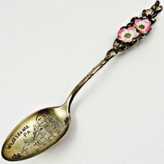 Antique Wilkes - Barre,  Pa Reed & Barton Apple Blossom I Sterling Silver Spoon