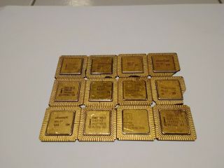Scrap Gold Recovery (12) Vintage " Rare " Heavily Plated Cpu 