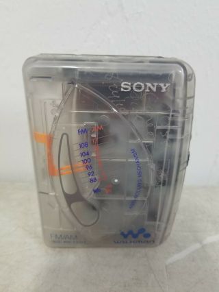 Sony - Walkman - Wm - Fx193 - Am/fm/cassette - Clear Plastic - Wm - Fx193fp - Rare