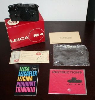 Very Rare Leica M4 Black 50 Jahre Rangefinder Camera Body Papers