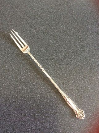 Vintage Ornate Pickle Fork Approx 7 Inches Long (maybe Solid Silver)