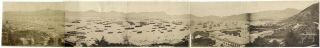1860 Albumen Photo China Hong Kong Beato Panorama Fleet In Harbour - Rare