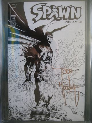 Spawn 185 B&W Sketch Cover Variant CGC SS Signed Todd McFarlane Very Rare 2