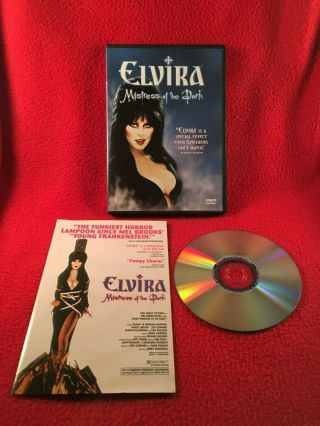 Elvira Mistress Of The Dark Dvd 1987 Horror Anchor Bay Region 1 Usa Rare Oop