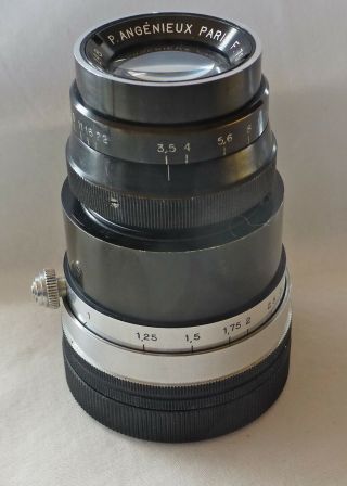 P Angenieux Paris 75mm f 3.  5 lens w/ Leica screw mt Type Z3 very rare 2