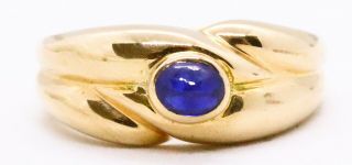 Van Cleef & Arpels Rare Vca 18 Kt Gold Natural Kashmir Not Heated Sapphire Ring