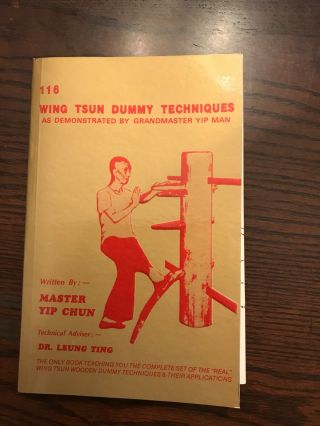 Rare 1st Ed 116 Wing Tsun Dummy Techniques Yip Chun Wing Chun Ving Tsun Diagrams