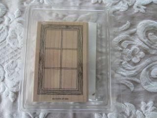 Stampin Up Country Window Wood Mounted Rubber Stamp 1994 Very Rare
