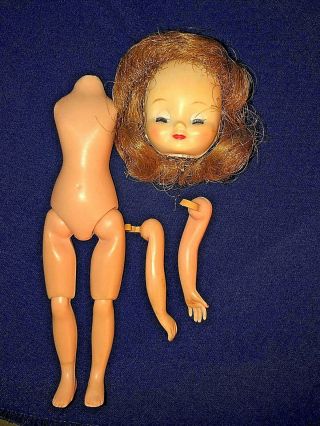 Vintage 8 " Betsy Mccall Doll No Clothing / Head & Arms Detached