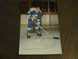 Danny Grant Signed Autographed Vintage 4x6 Fredericton Express Ahl Photo - Rare