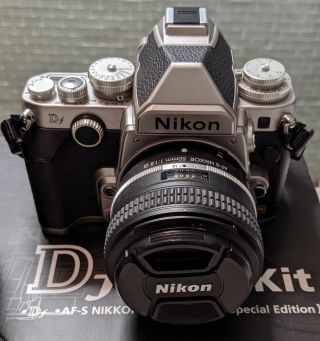 RARE Nikon Df Silver,  Special Edition 50mm F1.  8 & Nikkor 105mm Lenses NO RSV 2