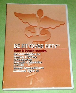Be Fit Over Fifty Fitness Dvd Senior Tone & Sculpt Rare Htf