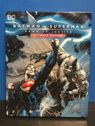 Batman V Superman Dawn Of Justice Ultimate Edition Rare Comic Book Art Steelbook