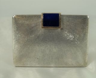 Rare Vintage Gucci Sterling Gold & Cobalt Enamel Makeup Compact