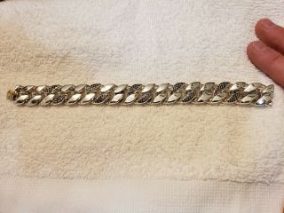 David Yurman Men Women Sterling Silver Black Diamond Bracelet X - Large Very Rare