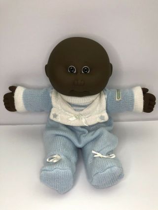 1985 Vintage African American Bald Cabbage Patch Baby Doll Soft Body 12 " Preemie