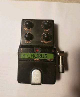 Pearl Ch - 02 Analog Chorus Electric Guitar Effects Pedal Vintage Rare 1980 