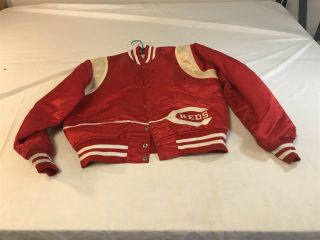 Vintage Cincinnati Reds Starter Satin Jacket Size Medium Rare Style