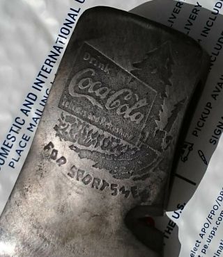 Coca Cola Hatchet Rare Embossed Shapleigh Axe For Sportsmen