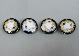Antique Set Of Four Wedgwood Porcelain Buttons C.  1900