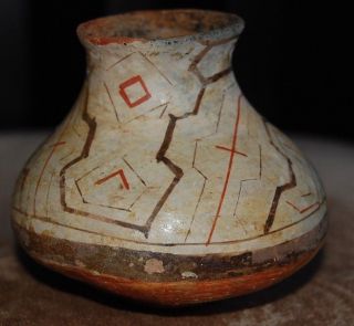 Antique Peruvian Peru Shipibo Pottery Vessel Bowl Olla Amazon Tribe Hand Painted