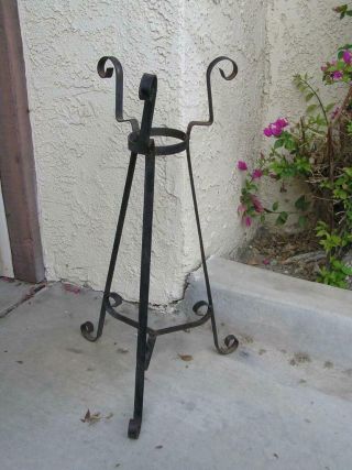 Antique Wrought Iron Spanish Colonial Style Plant Stand 30 "