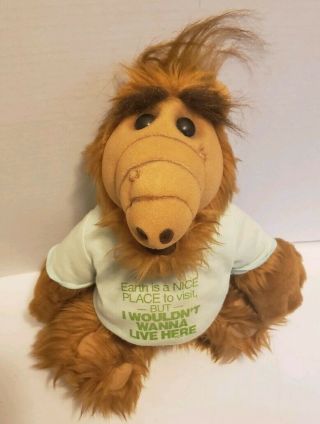 Vintage Rare Alf 1988 Plush Earth Quote Shirt Stuffed Animal Character