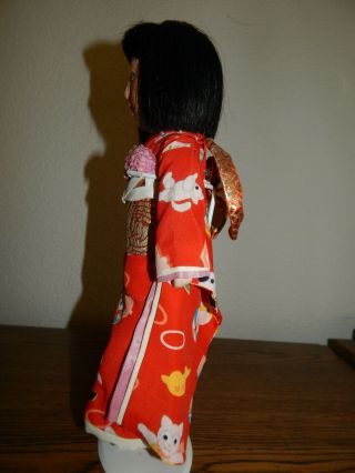 Rare Antique Japanese ichimatsu Gofun FRIENDSHIP DOLL with note from End of WWII 2