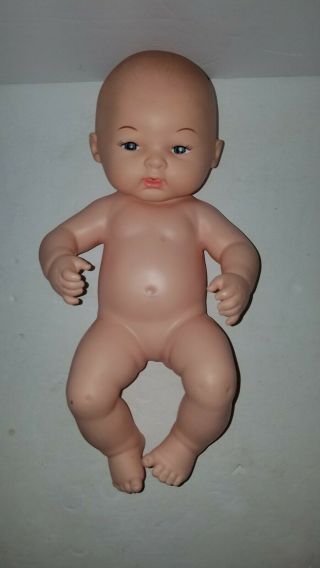 Vintage Playmates 12 " Rubber Vinyl Drink & And Wet Baby Doll Bald 1982