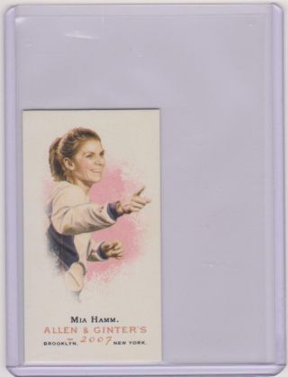 Rare 2007 Allen & Ginter Mia Hamm A&g Back Mini Soccer Card 272 Multiples