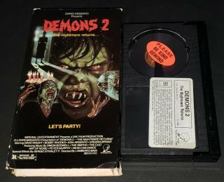 Demons 2 Betamax Beta Imperial Ent.  Horror Very Rare Lamberto Bava Dario Argento