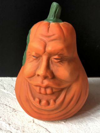Todd Masters Rare Vintage Pumpkin Funny Face Halloween Jack Lantern Ceramic