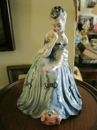 Vintage Goldscheider Everlast Figurine “boudoir” Victorian Lady 1940s Rare 7 "
