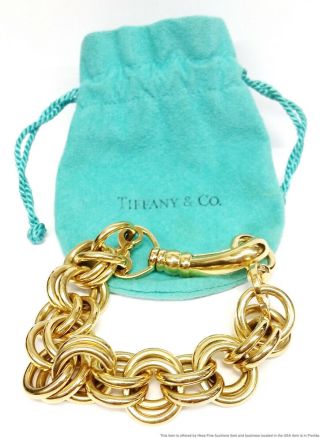 Mega Rare Vintage Tiffany Co Schlumberger 18k Gold Special Order Bracelet