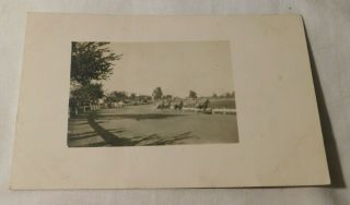 Rare 1914 Harness Raceing Horse And Track Real Picture Postcard Rppc Postcard