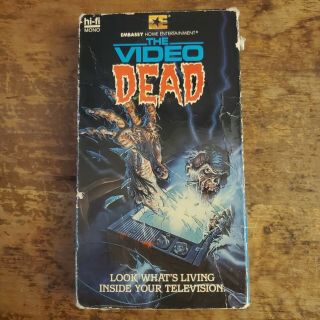The Video Dead Vhs 1987 Horror Comedy Zombies Embassy Pictures Rare Cheese