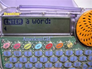 RARE American Girl Franklin Childrens Talking Dictionary,  Spell Corrector,  Games 3